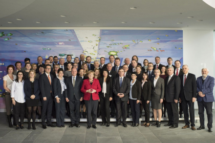 Treffen der Vertreter der AGDM-Mitgliedsorganisationen mit Bundeskanzlerin Angela Merkel
